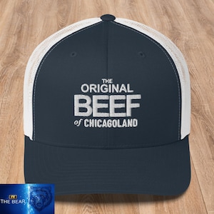 The Bear TV-Show Trucker Cap | Original Beef of Chicagoland bestickter Hut | Carmy inspiriert Chicago Merch | Kochmütze | Fan Geschenk