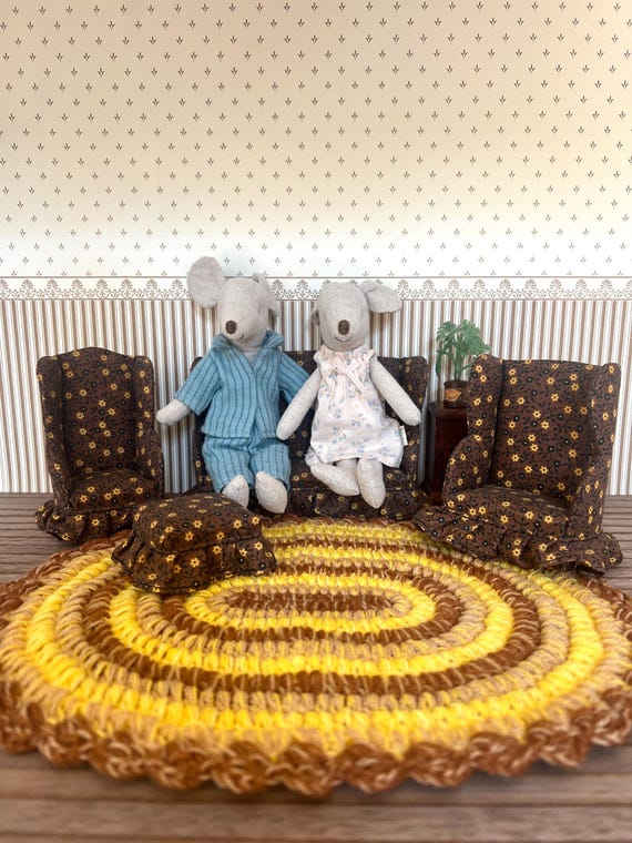 ヴィンテージドールハウスリビングルームセット：ミッドセンチュリー