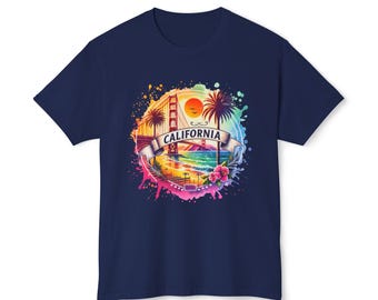 Unisex Style California Graphic T-Shirt: HD Cotton Unisex Tee
