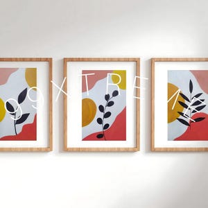 Abstract Wall Art 3 Piece Set , Wall Art Printable, wall art painting,wall art living room,water color painting,water color wall art