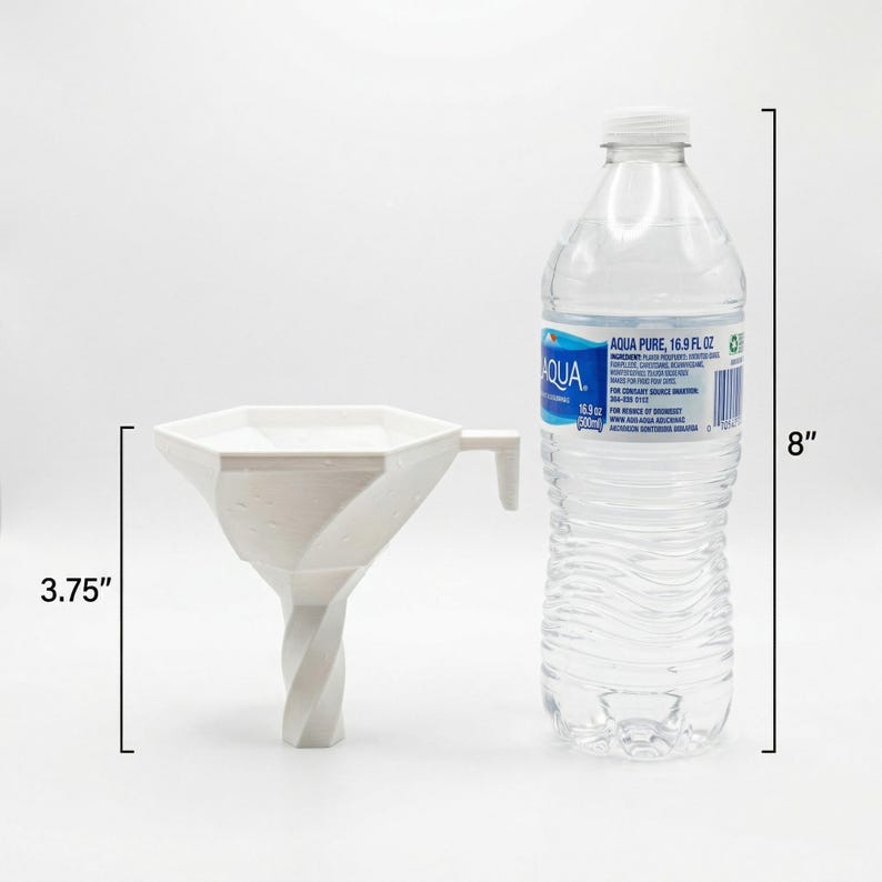 3D Printed Hexagonal Funnel With Strainer — PETG Kitchen Funnel ...