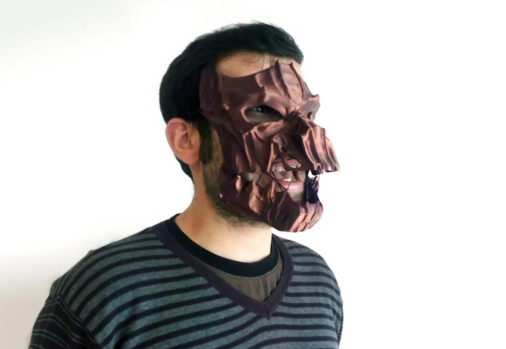 Jointed 3D Printed Skull Mask: Handmade PETG Halloween Costume