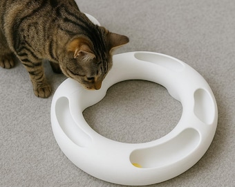 3D Printed Cat Track Toy: Interactive Rolling Ball Pet Ring