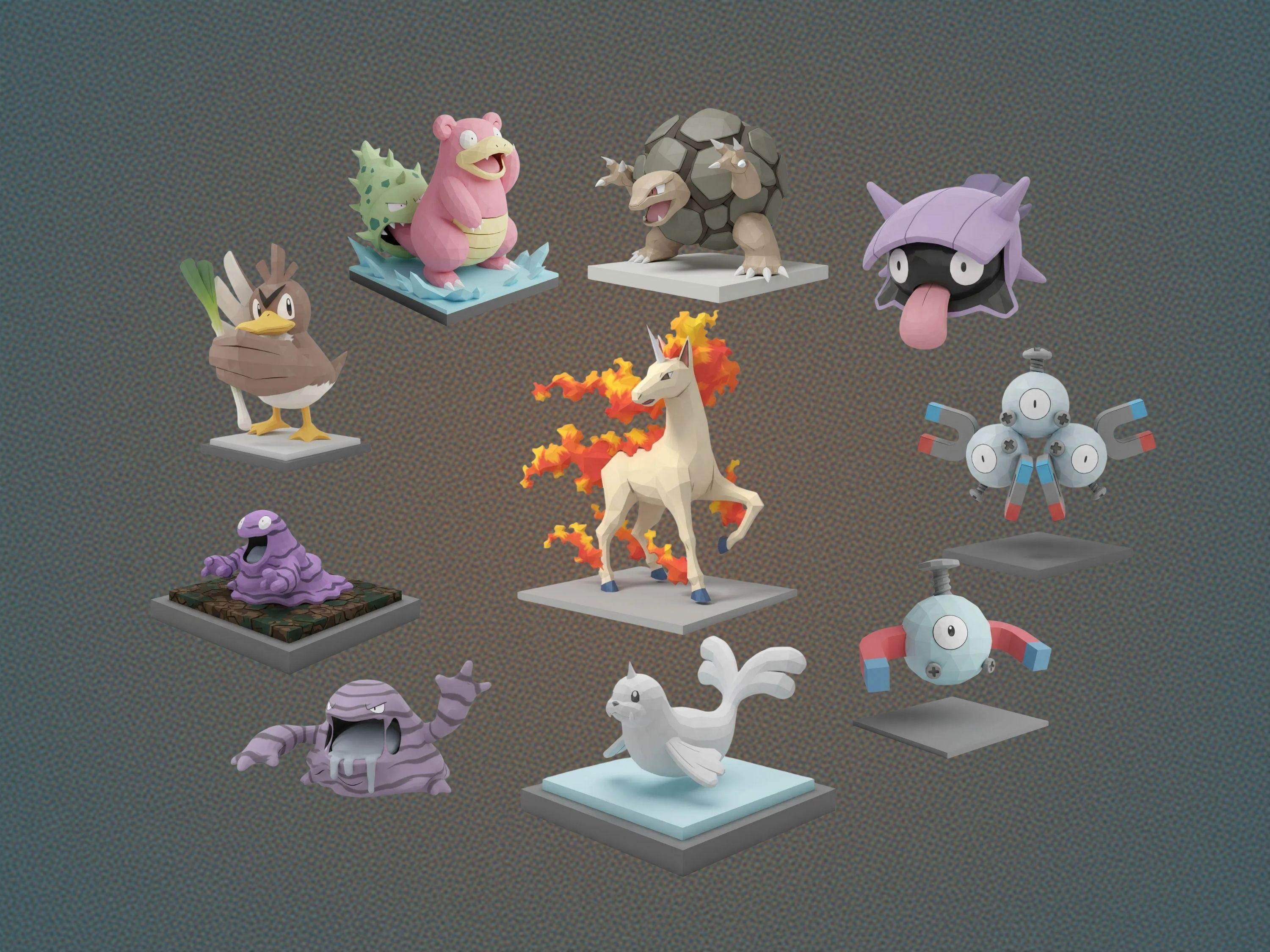 Low-Poly Fantasy Creatures – 3D Printed Figurines