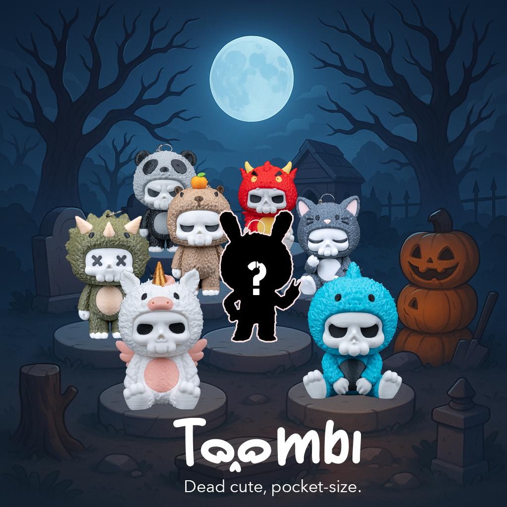 Toombi Mystery Box – Cute Creepy Skull Keychain, 3D Printed Blind Bag