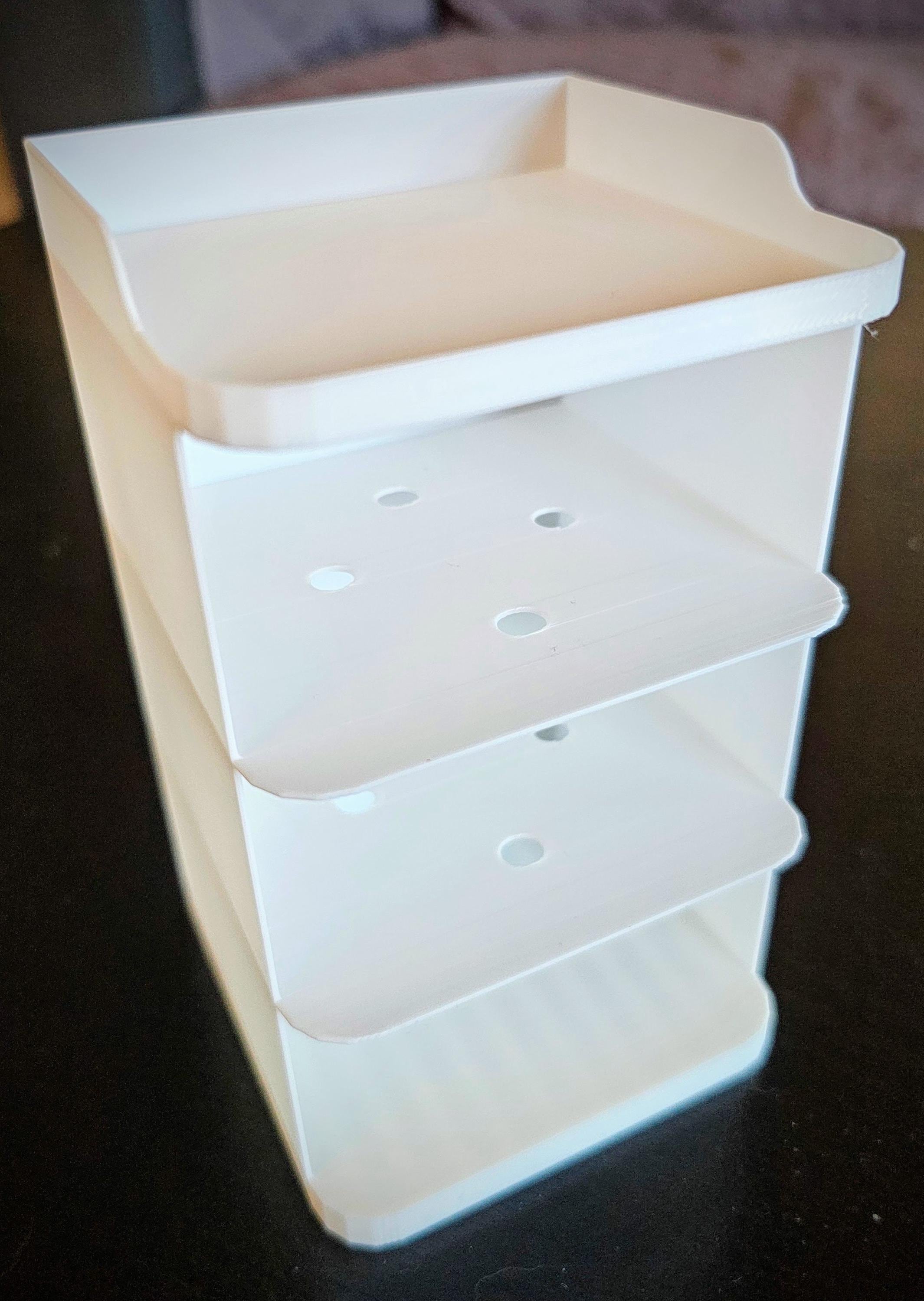 Bathroom Counter Retainer Box Organizer Shelf, 3-Tier Storage Stand