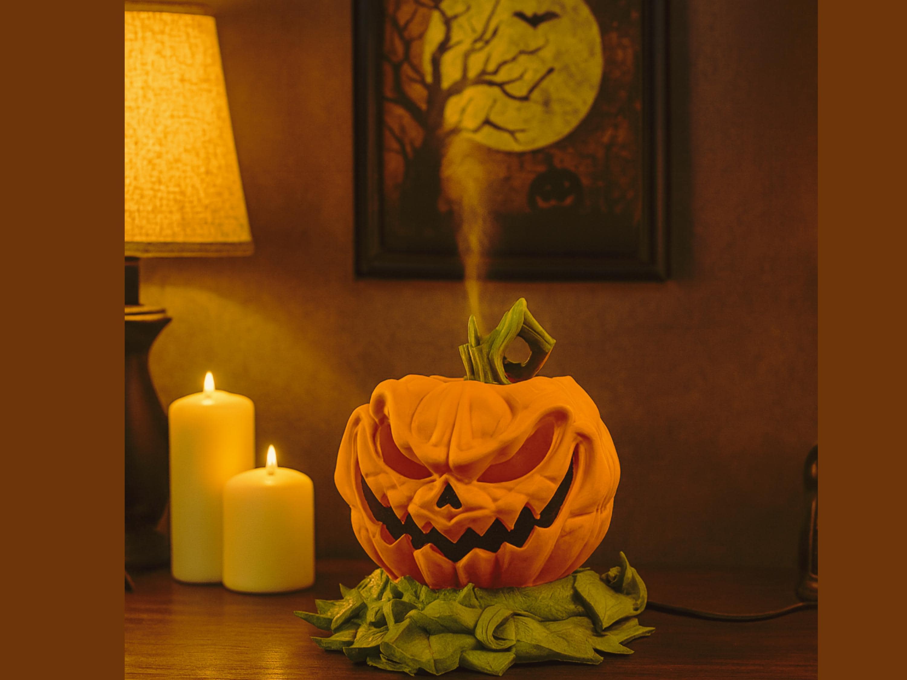 Pumpkin Halloween Humidifier: USB Mini Desk Decor - 9 Inch