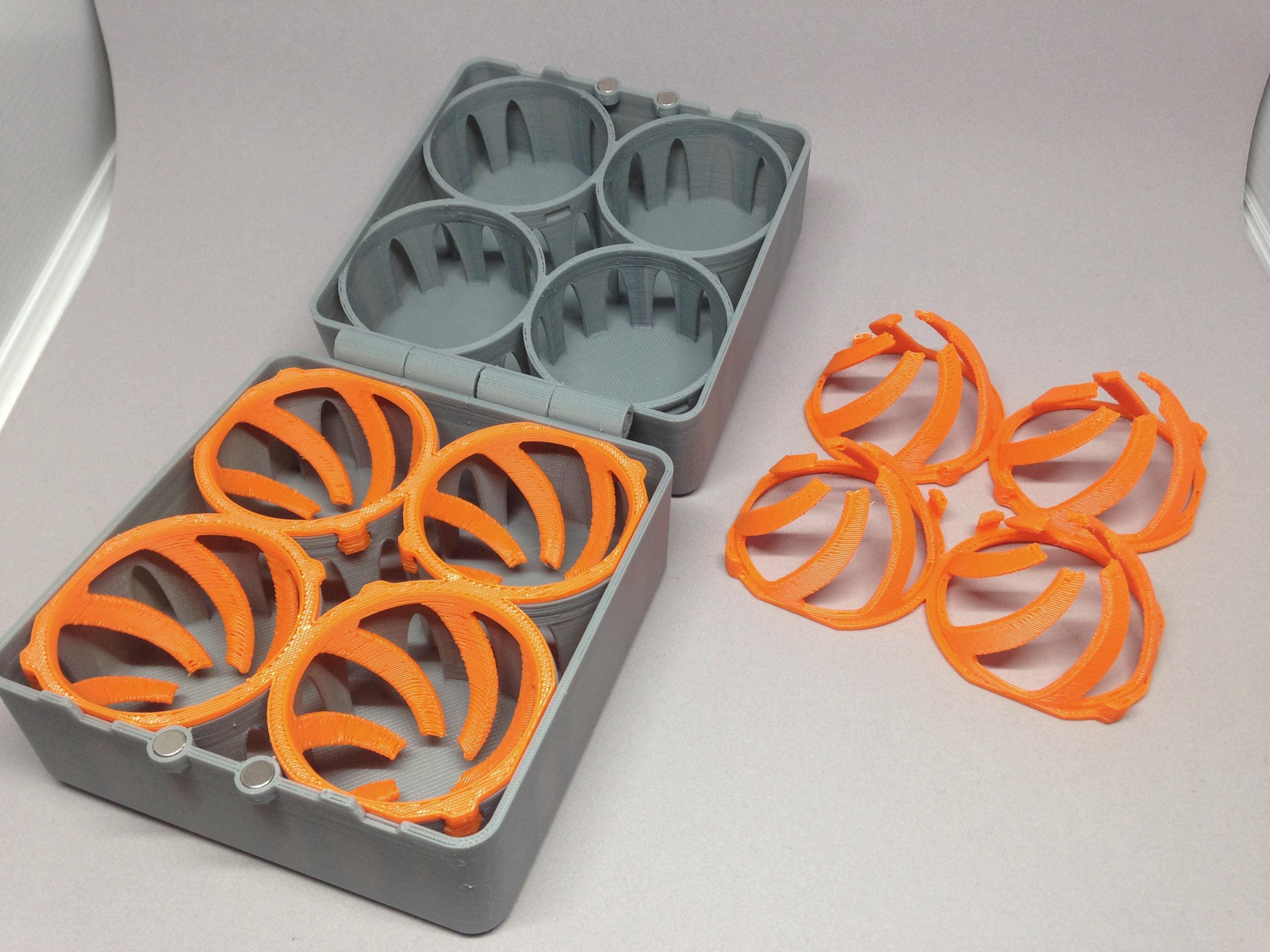 4-Egg Storage Container with Protective Case, 3D Printed Carrier for Camping and Travel