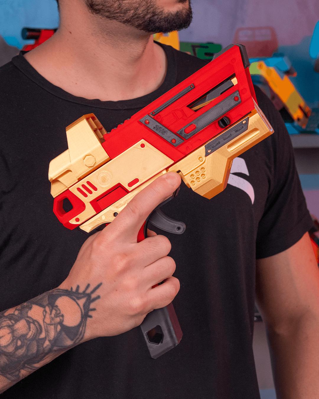 3D Printed Dart Blaster – Targeter Collectible with LED Light