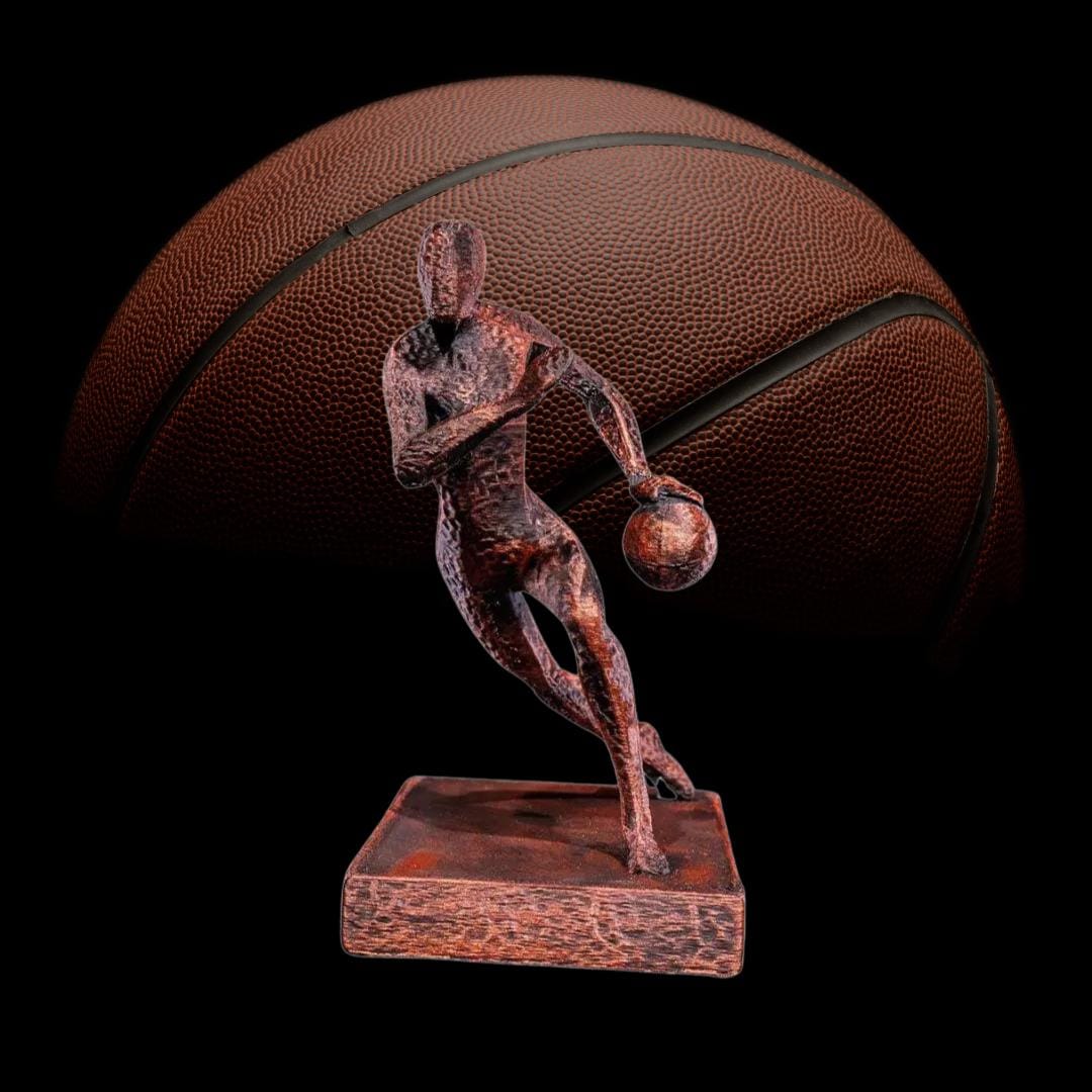 Custom 3D Printed Basketball Trophy Figurine – Personalized Player Sculpture"