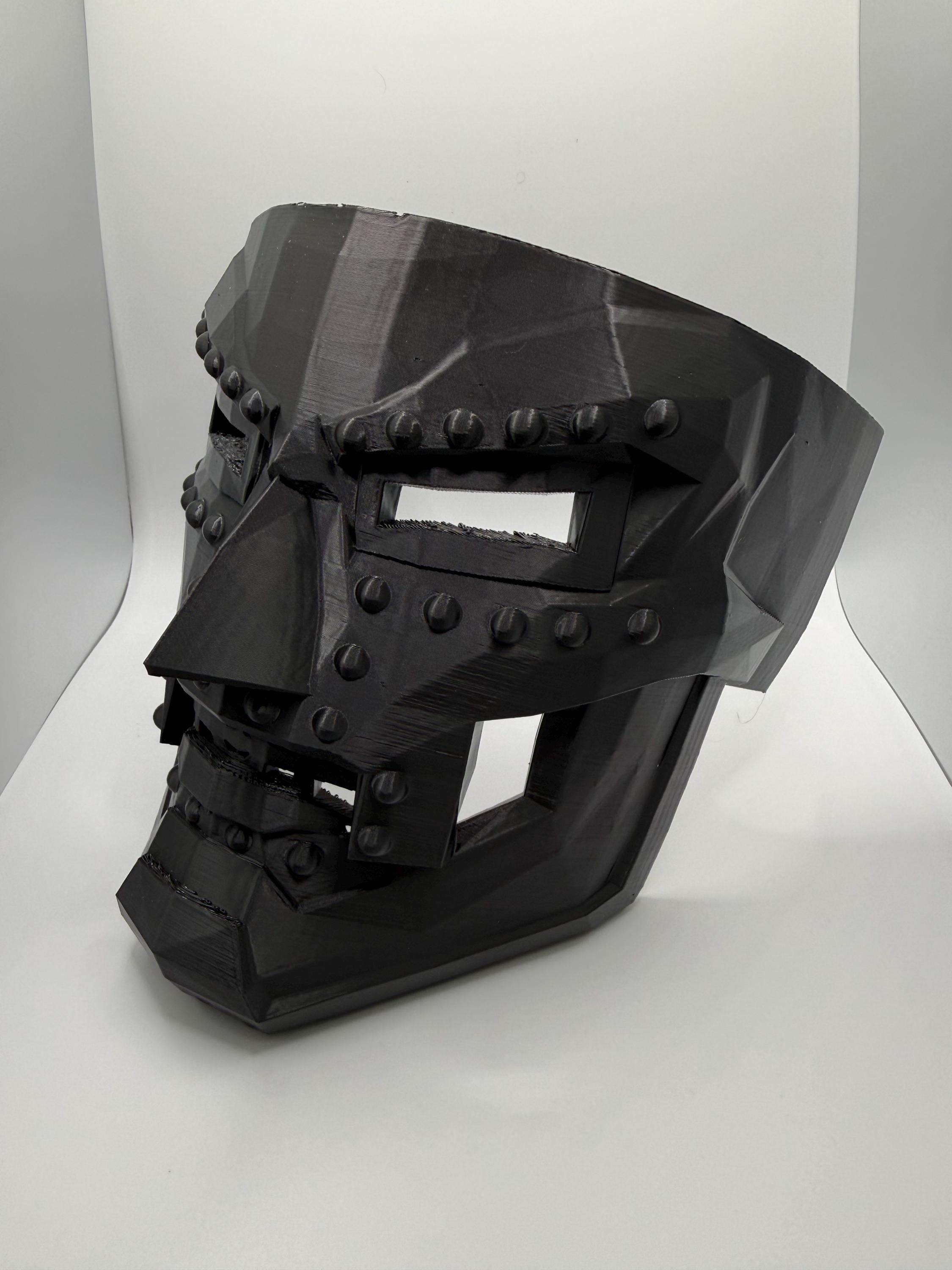 Doctor Doom Life-Size 3D Printed Cosplay Mask, Detailed Villain Design