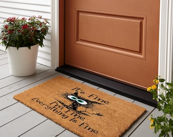 That Is Fine Cat Funny Door Mat, Cute Cats Doormat, Cat Decor, Funny Decor, Welcome Mat, Cat Doormat, Front Door Mat, Coir doormat