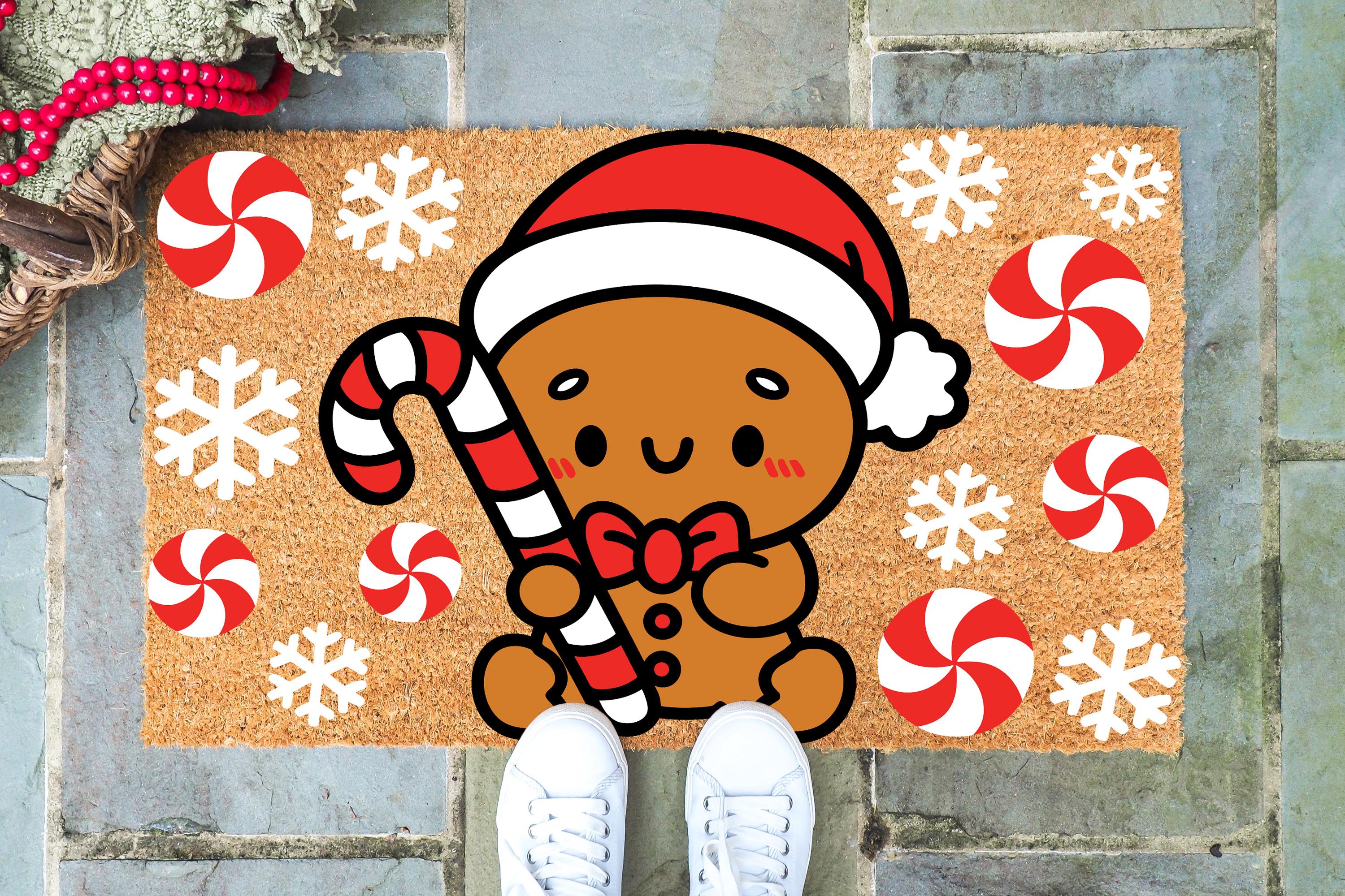 Discover Christmas Cookies Doormat | Gingerbread Doormat  Christmas Porch Decor  Holiday Doormat  Gingerbread Decor | Doormat For Front Porch Doormat