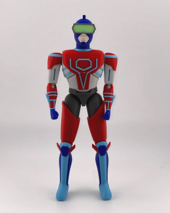 Handmade Highbeam Articulated Action Figure from Trash Truck (Glows-in-the-Dark!)