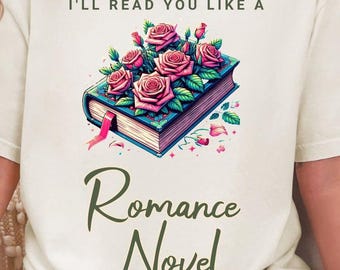 Comfort Colors Reading Shirt for Women, Romantic Book Lover Tee, Cute Vintage Reader Aesthetic T-Shirt, Romance Novel Gift Tee