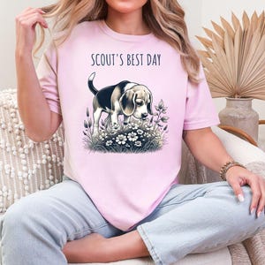 Beagle Shirt Personalized Dog Lover Gift - Custom Dog Name Tee - Best Day Shirt for Beagle Owners - Gift for Dog Mom or Dad - Comfort Colors