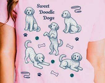Goldendoodle Shirt, Lots of Doodle Dogs T-Shirt, Doodle Mom Shirt, Goldendoodle Owner Gift, Cute Doodle Lover Tee, Goldendoodle Design Tee
