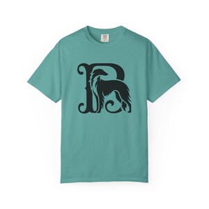 Borzoi Shirt, Sighthound Shirt, Elegant Dog Shirt, Borzoi Gift, Minimalist Dog Tee, Graceful Dog Art, Borzoi Lover Shirt Seafoam
