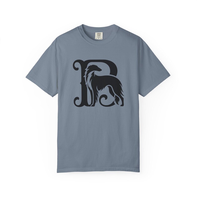 Borzoi Shirt, Sighthound Shirt, Elegant Dog Shirt, Borzoi Gift, Minimalist Dog Tee, Graceful Dog Art, Borzoi Lover Shirt Blue Jean