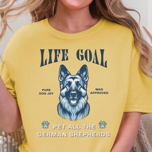 Pet All the German Shepherds Shirt Comfort Colors Tee, Shepherd Dog Lover Gift, Cute Dog Mom Tee, Life Goal Shirt for Dog Owners, Autumn Top