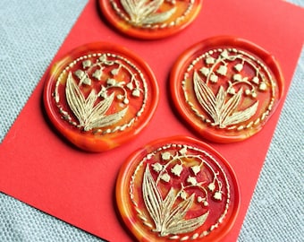 Gold Wax Seals - Lily of the Valley