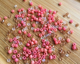 Seed Bead Mix - Peach - 12/0