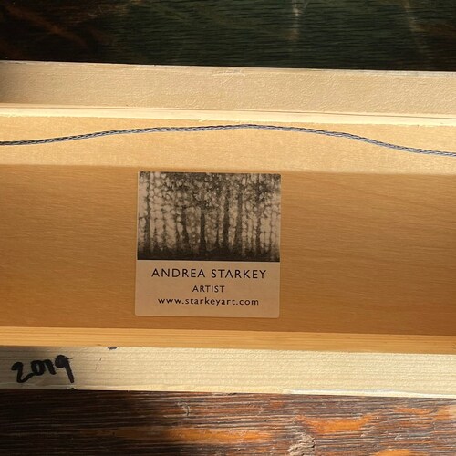 Monotype Landscape Print, Mounted Field shops Study Artwork