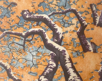 Original Moku Hanga Woodblock Print: Tree No. 45, Artist Proof Hand Pulled Fine Art