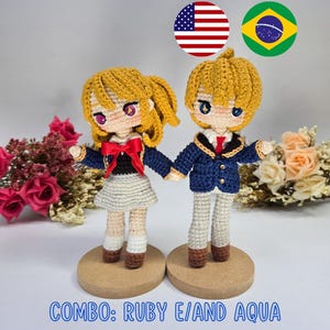 COMBO: Mini Aqua e Ruby - Oshi No Ko (modello PDF all'uncinetto)