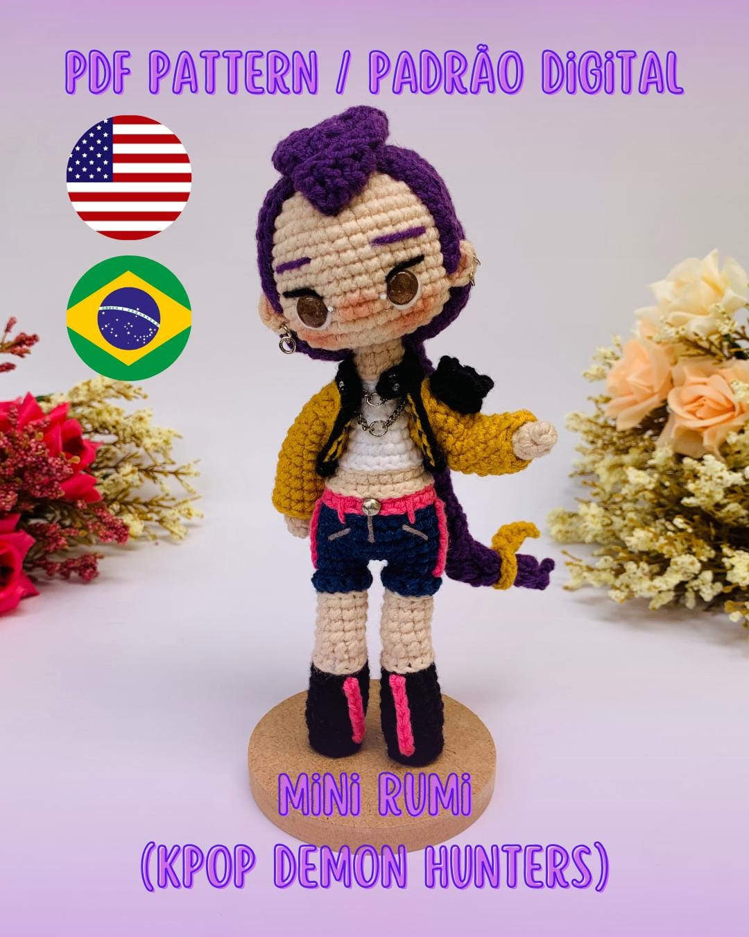 Mini Rumi - Kpop Demon Hunters (crochet PDF Pattern) - Etsy