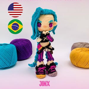 Jinx - Arcane (crochet PDF pattern)