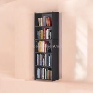 5-Tier Bookcase Bookshelf – Open Shelf Storage Rack for Display, Black or White Modern Home Organizer