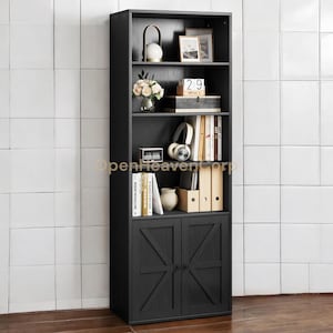 4-Tier Wooden Bookshelf – Open Bookcase for Study or Home Office, Storage Shelf for Organized Easy Access