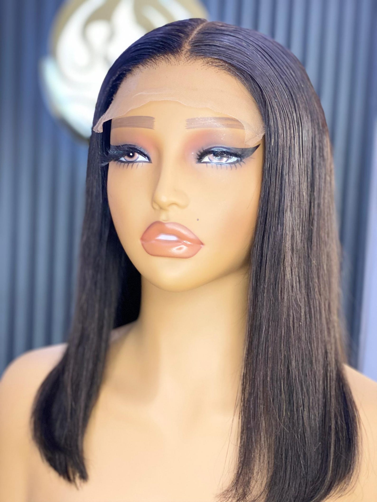 14inch Bone Straight Hair. Prebleached and Preplucked 5*5 HD Closure ...