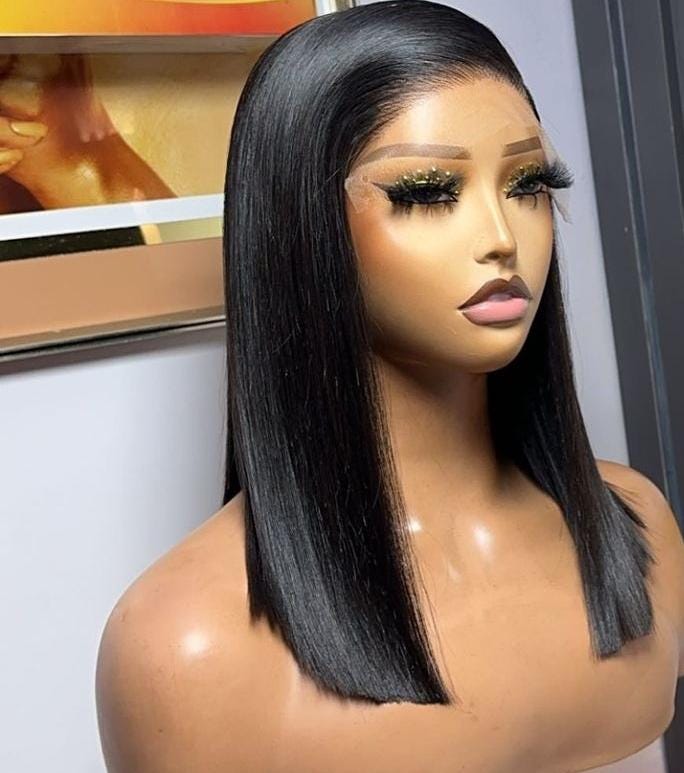 16inch Bone Straight Human Hair with 5*5 HD Closure. 350density