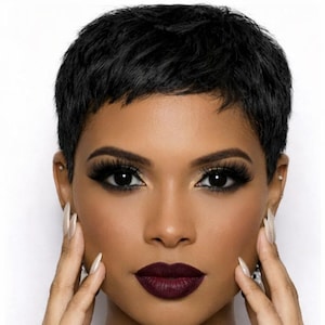 3inch Yaki Human Hair Wig: Pixie/kiki Cut