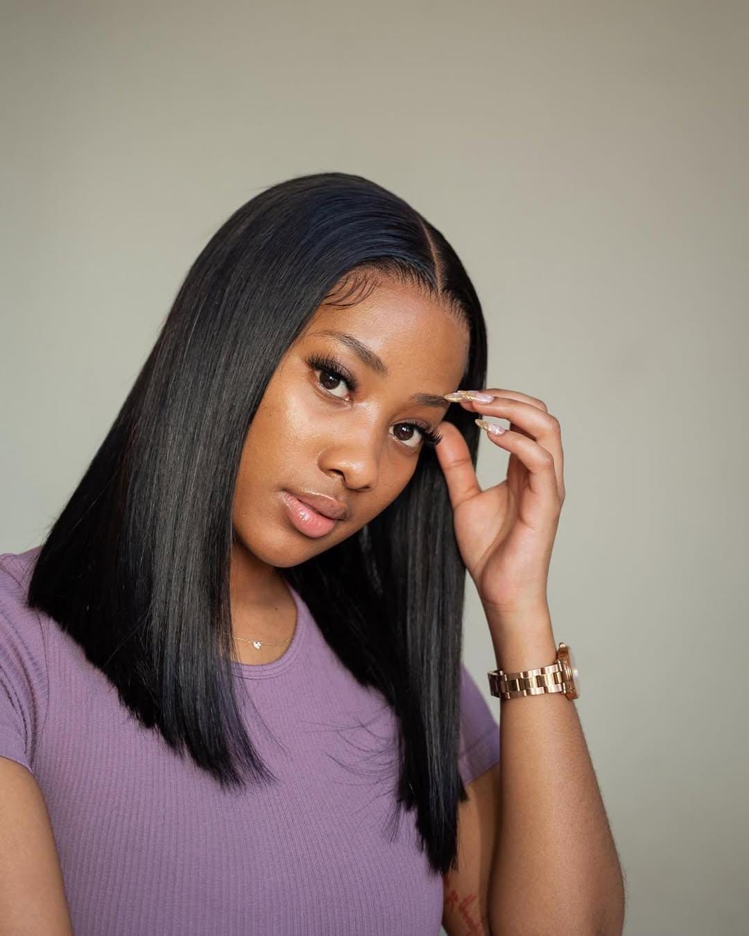 14inch Bone Straight Hair. Prebleached and Preplucked 5*5 HD Closure ...