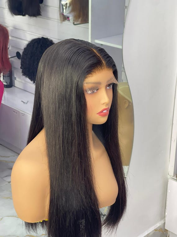 18inch Bone Straight Human Hair With 5*5 HD Prebleached and  display picture 2