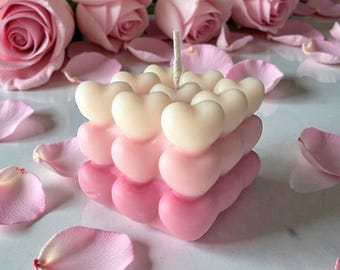 SweetHeart Soy Candle – Sweet Citrus Magnolia Scent, Valentine's Keepsake. by VSDesigns Co. 6oz.