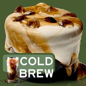 Cold Brew Coffee Scented Slime: DIY Glossy Slime with Ice Charms (8oz)