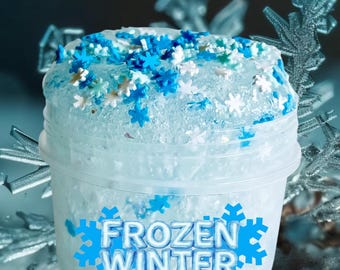 Scented Frozen Winter Clear Slime Kit: Shimmering Snowflakes (4oz)
