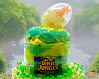 London’s Dino Jungle Adventure Slime: Non-Sticky Clay with Dinosaur Reveal (8oz)