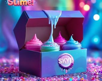Mystery Slime Box: Scented Surprise with Charms, Mix-Ins (4oz)