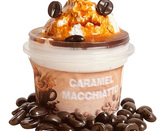 Indulge in the ultimate scented sensory treat with our Butter Slime Caramel Macchiato!  Featuring 4oz.