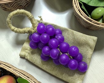 Artisan pearl Grapes Soap bar (10 oz), hand crafted and knitted by VSDesign Co.