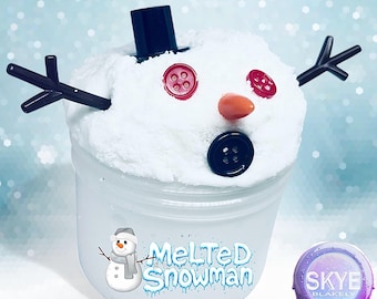 Scented melted snowman cloud slime kit. Featuring 8oz.