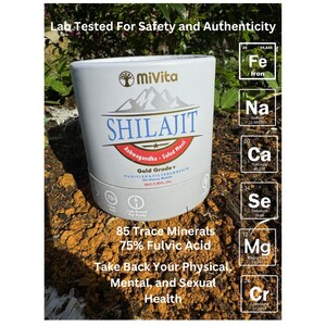 MiVita Gold Grade Shilajit Resin - Ashwagandha & Safed Musli, 50g image 2