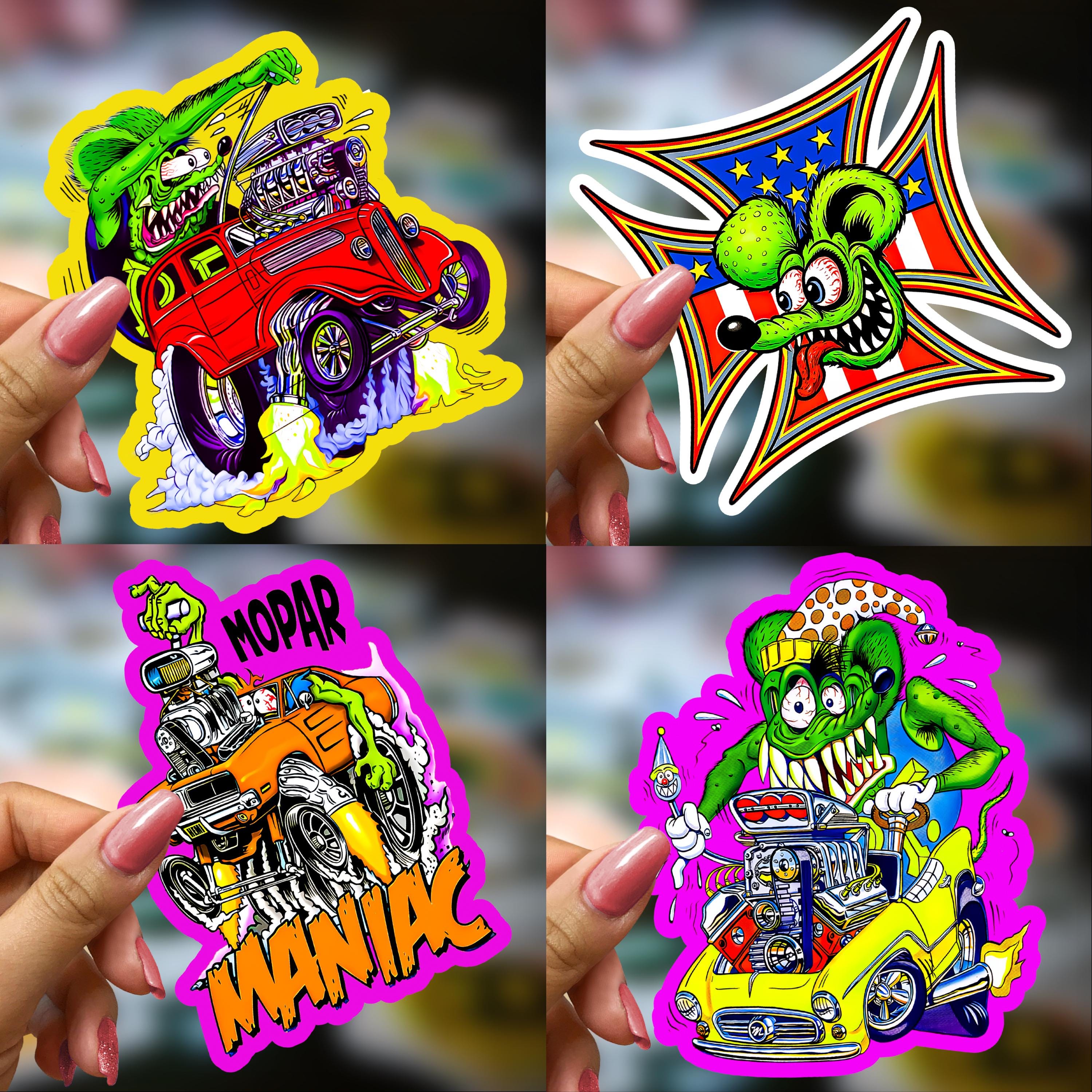 Rat Fink Sticker 50 Pack Waterproof Vinyl Hot Rod Decals, Ed “big Daddy ...