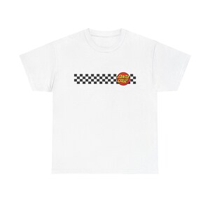 Camiseta de skate a cuadros / Camiseta de skate inspirada en Santa Cruz Camiseta urbana de skate Camiseta retro con gráfico de parque de skate Regalo unisex para skaters imagen 12