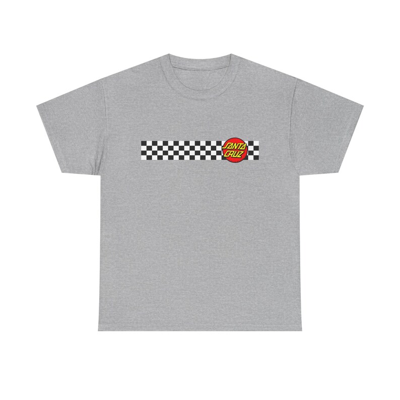 Camiseta de skate a cuadros / Camiseta de skate inspirada en Santa Cruz Camiseta urbana de skate Camiseta retro con gráfico de parque de skate Regalo unisex para skaters imagen 15